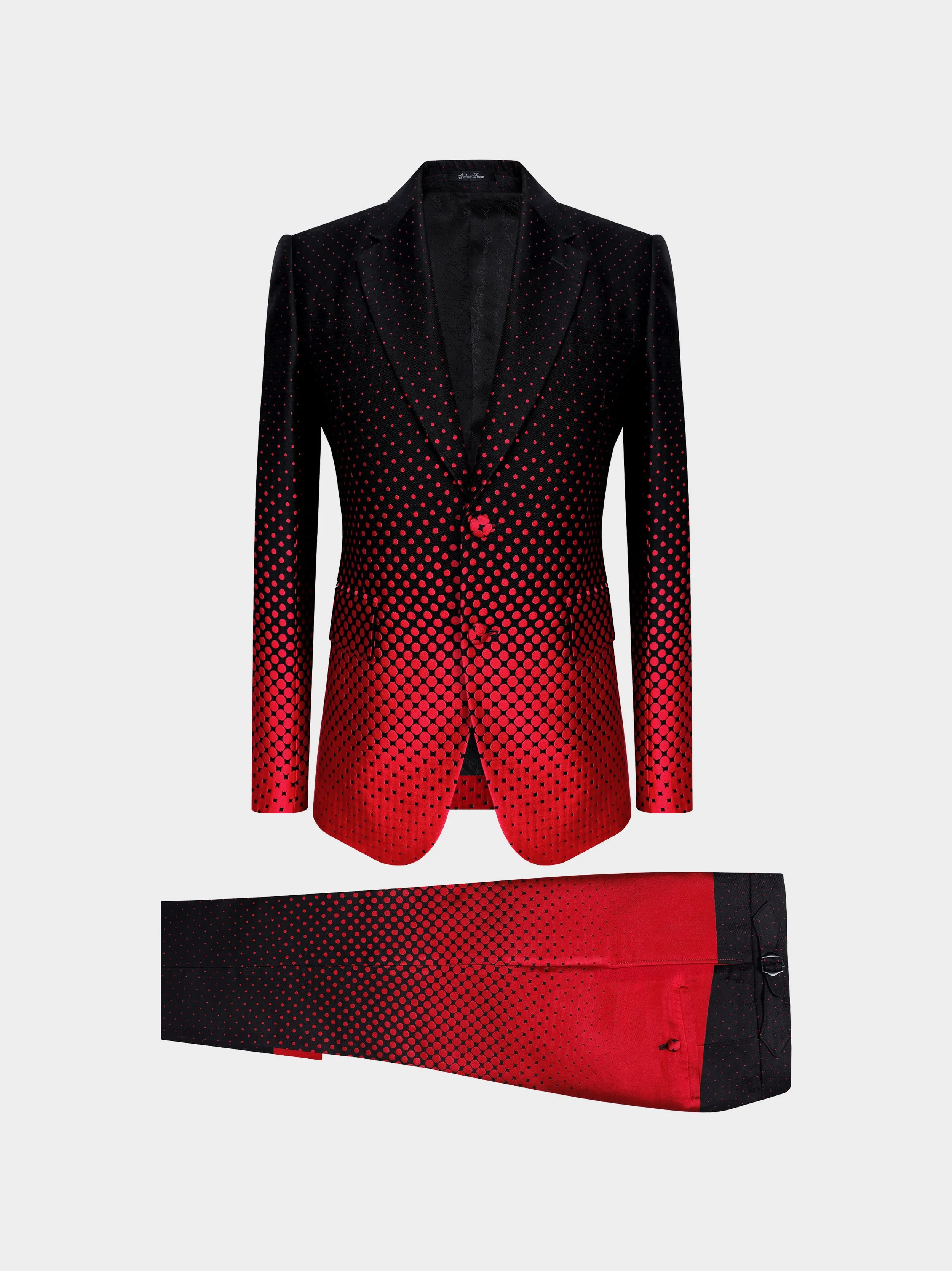 Black and Red Wonderdot  Suit