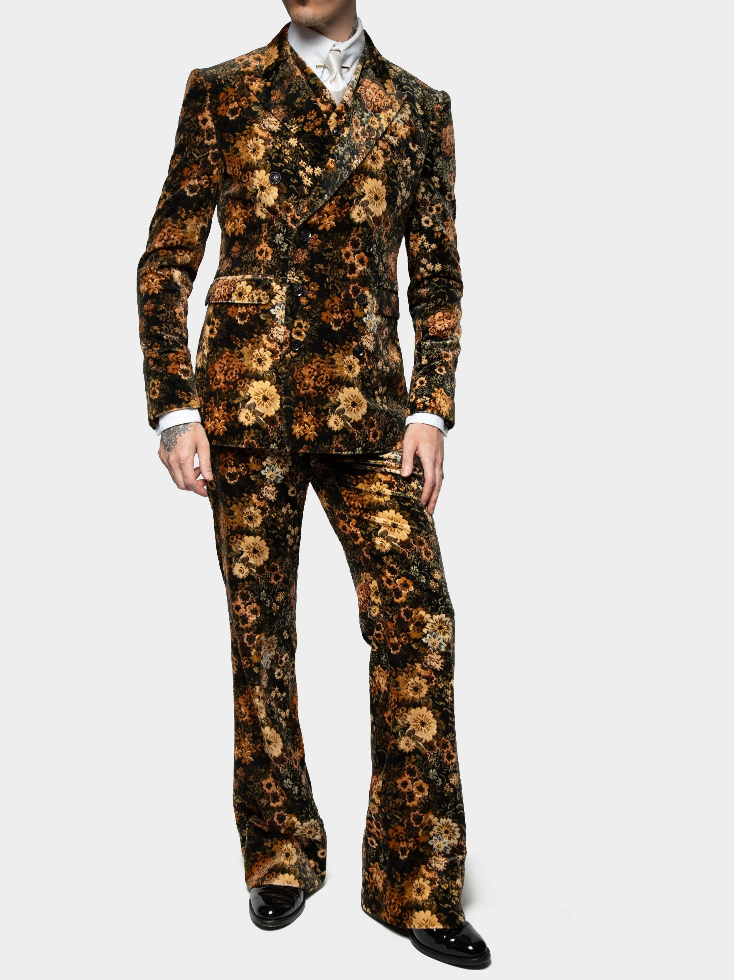 Floral Printed Velvet Suit front.jpg