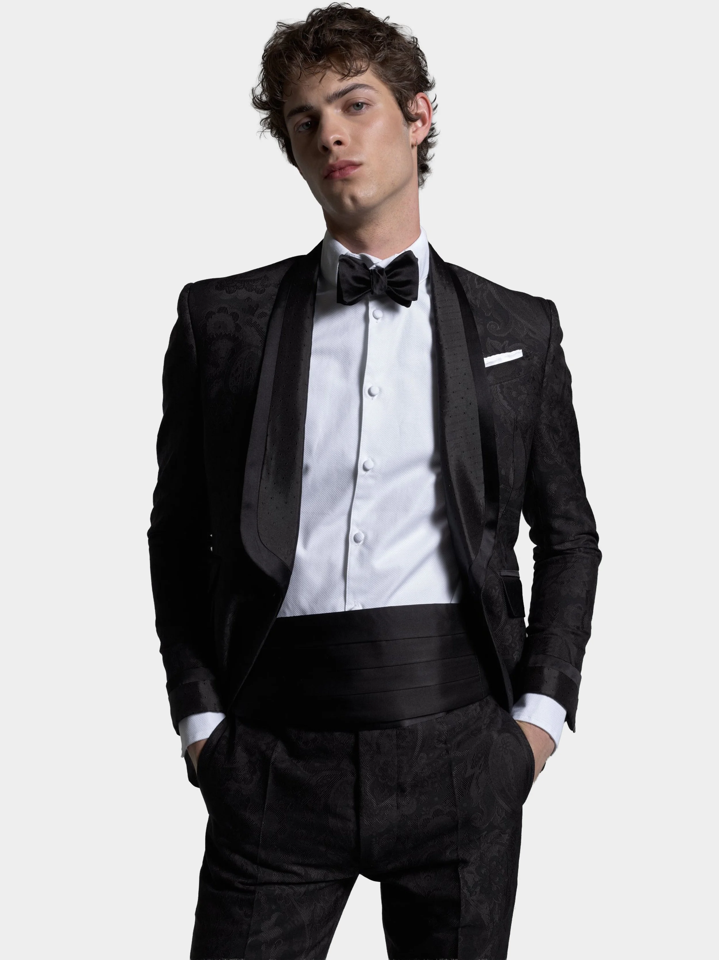 Black Paisley And Polkadot Lapel Dinner Suitfront.jpg