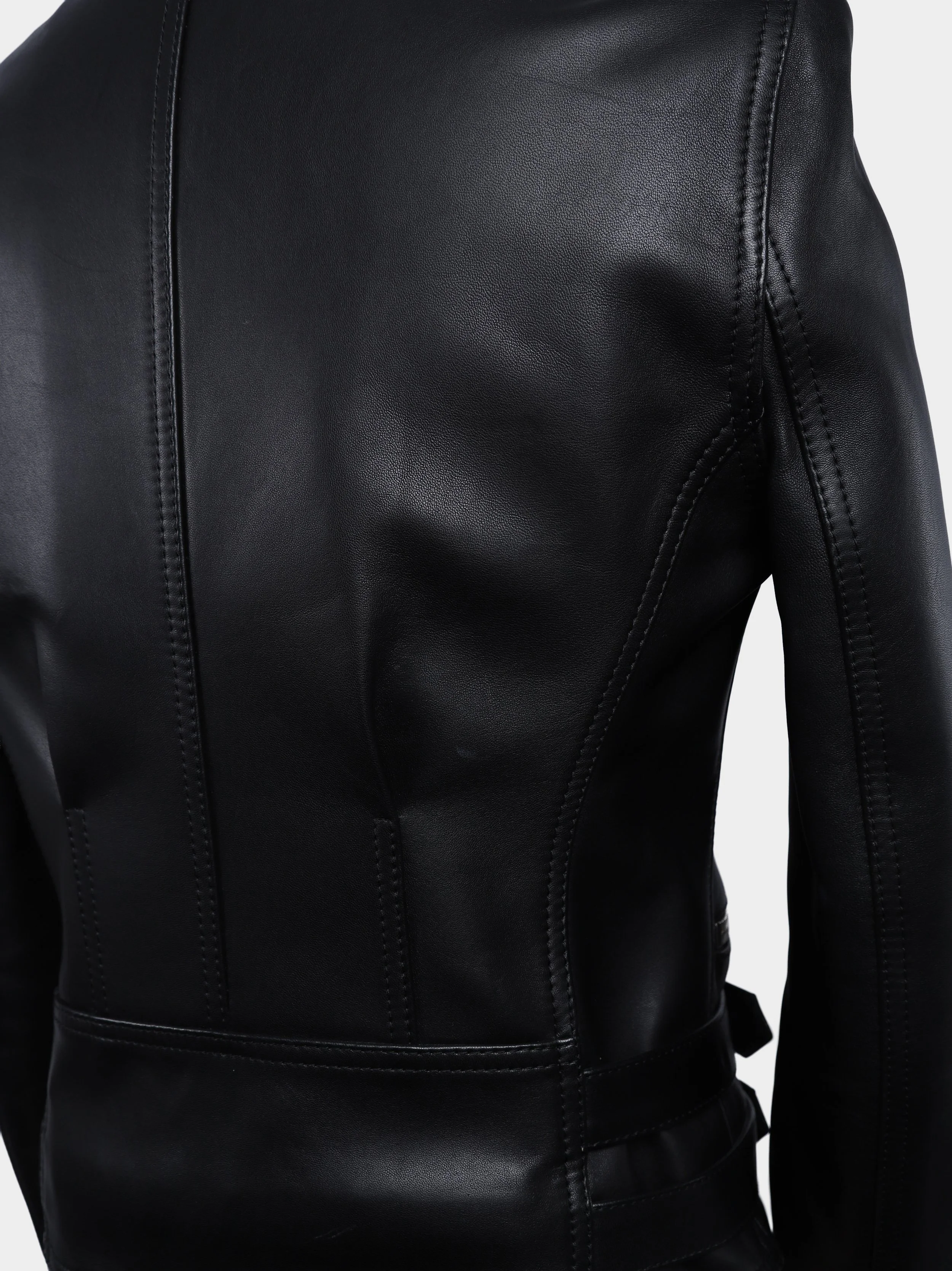 Black And Silver Biker Jacket back.jpg