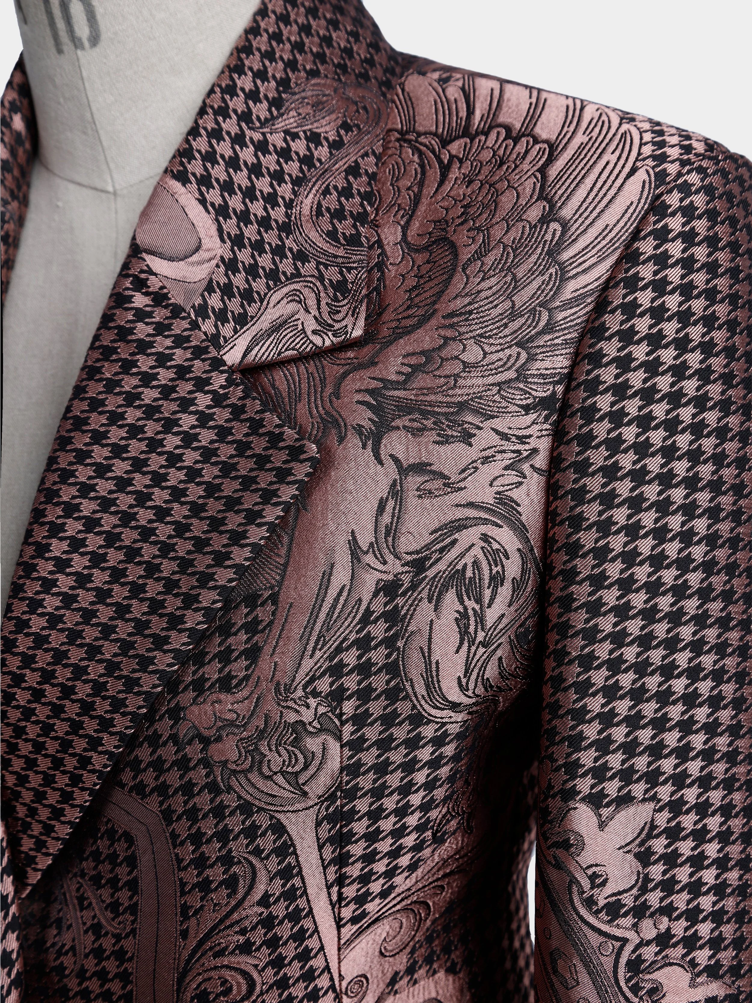 Rose Gold Houndstooth Crest Jacquard Jacket.jpg