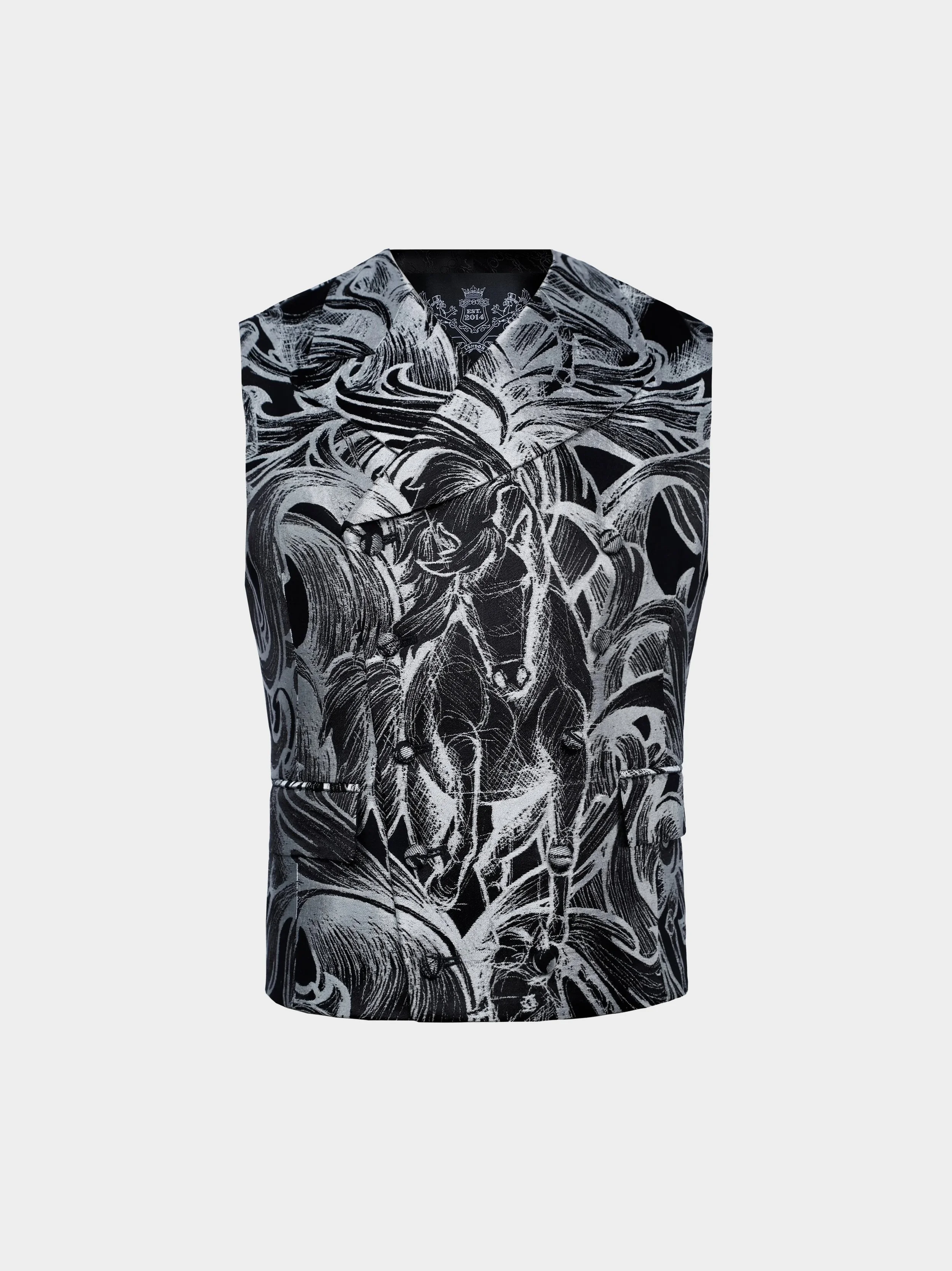 Black And White Pegasus Waistcoat