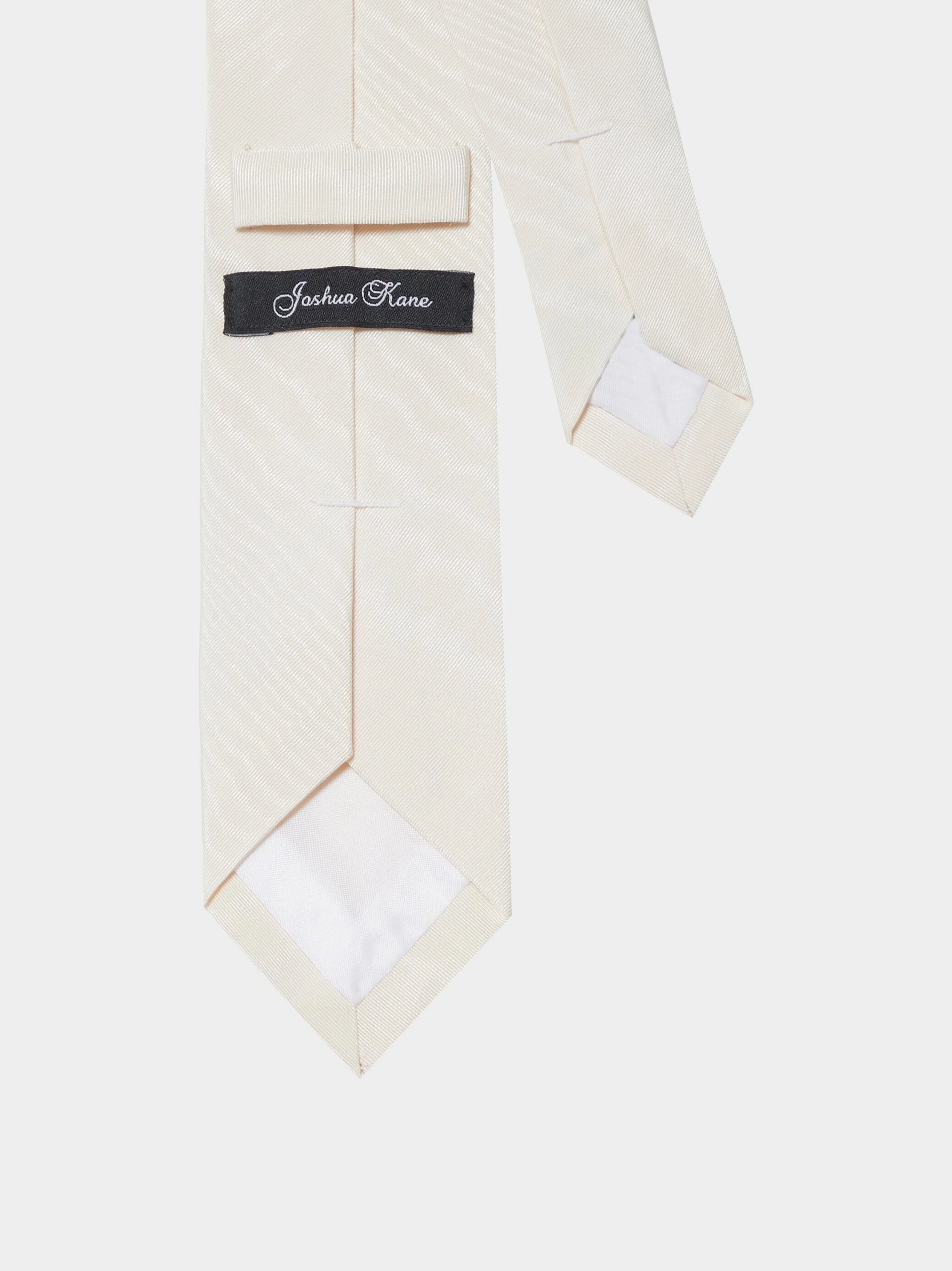 'Ivory Moirè' Slim Necktie back.jpg