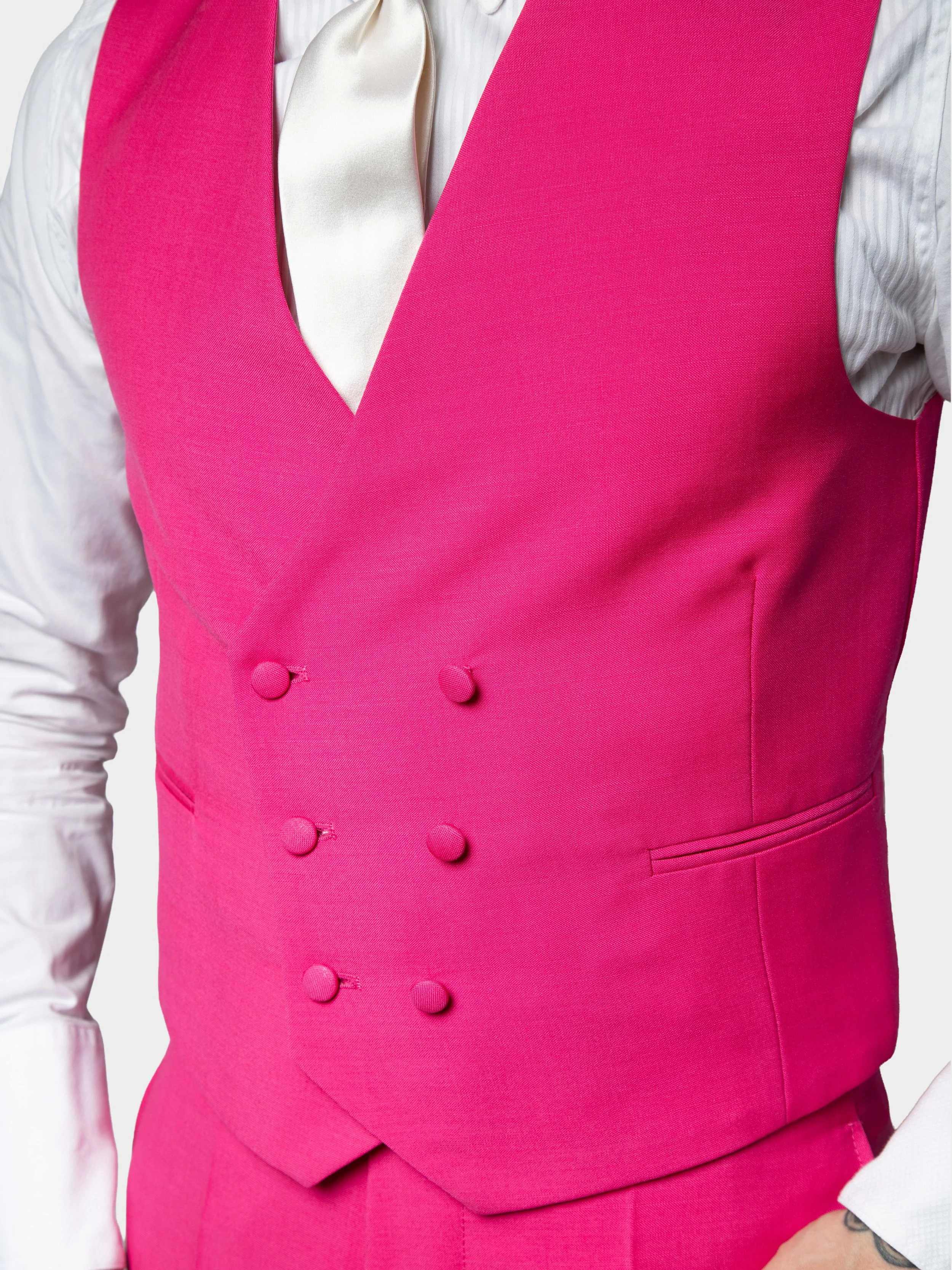 Fuchsia Wool And Mohair Waistcoat 2.jpg