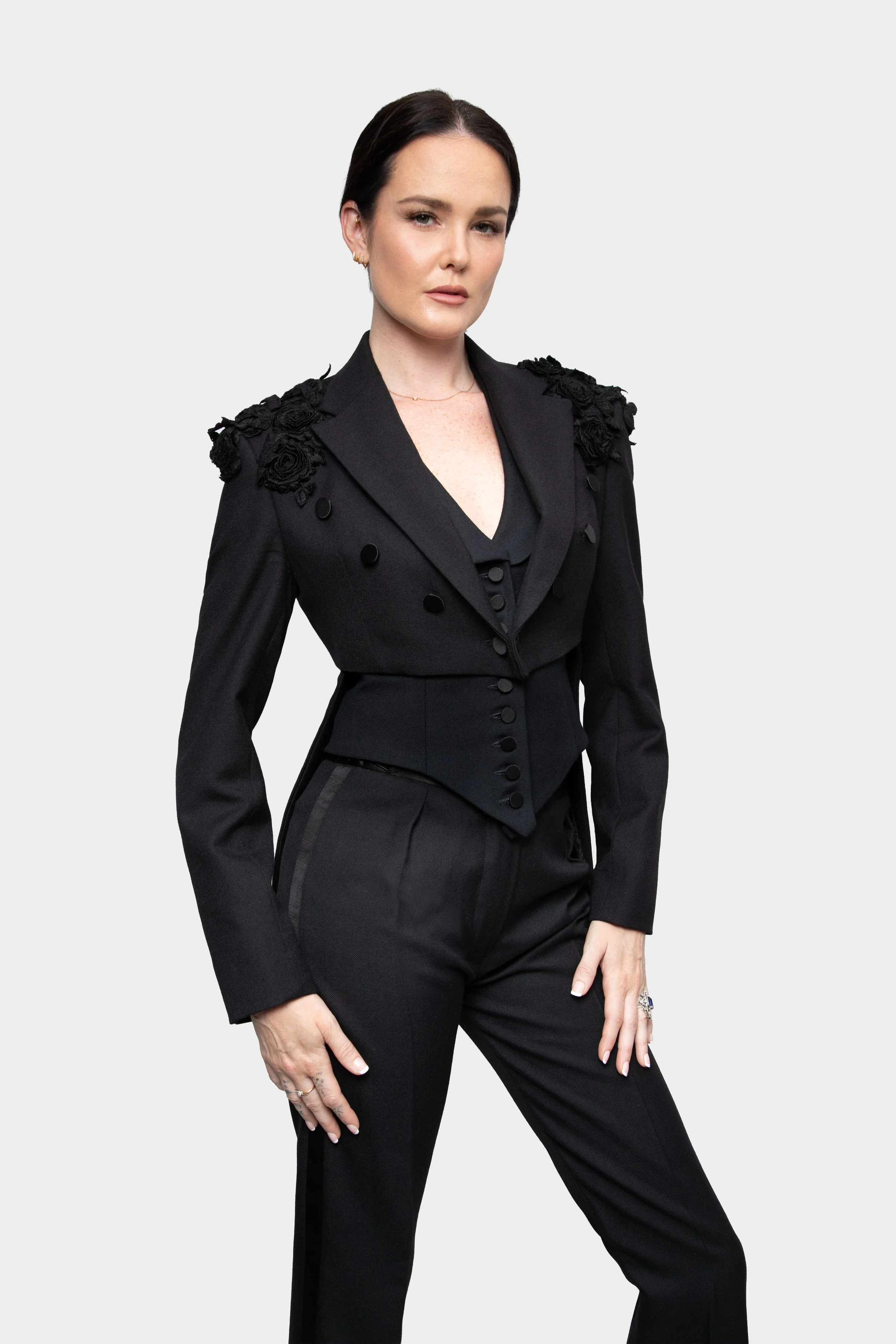 Black Rose Cropped Tailcoat