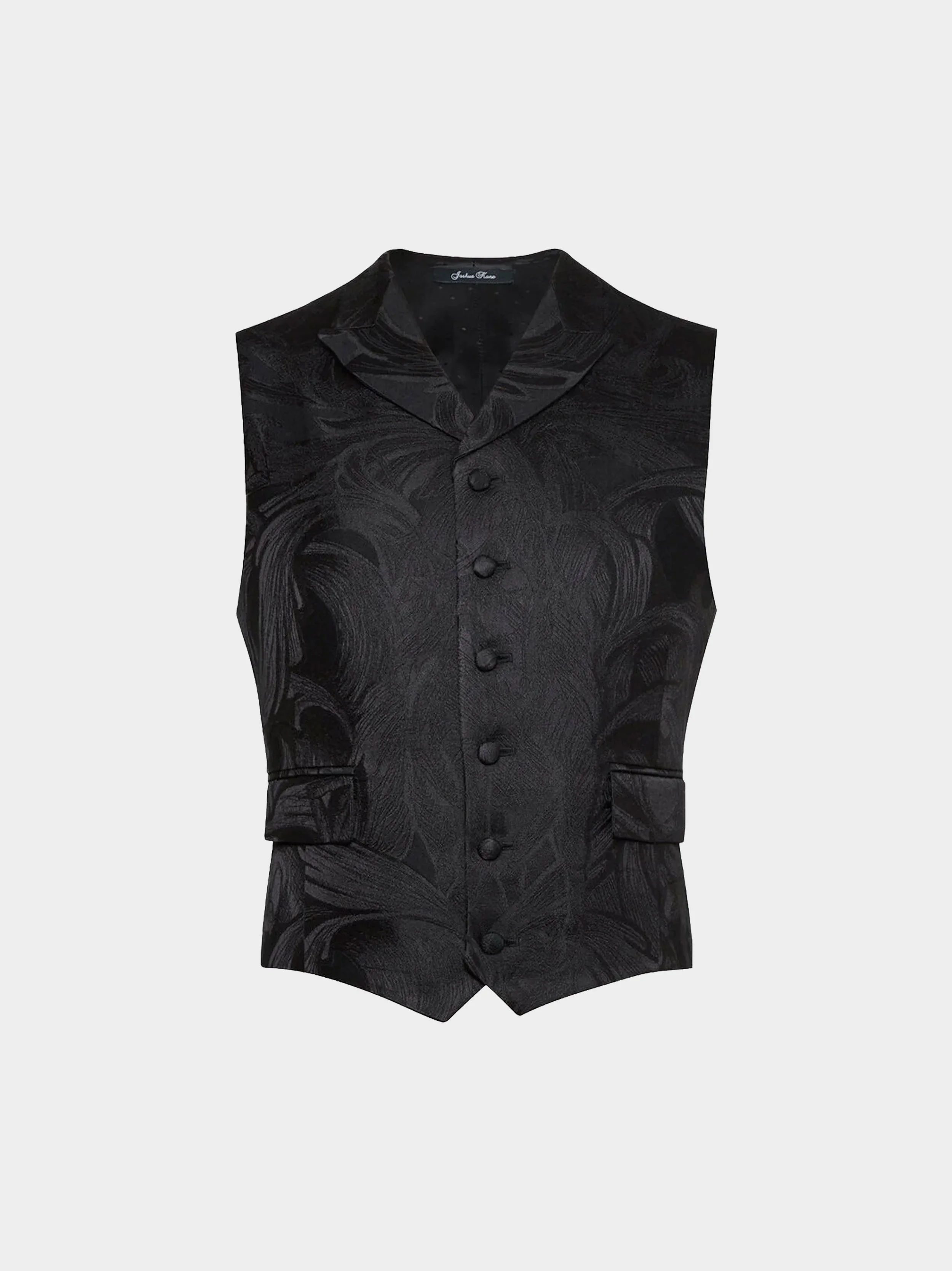 Tonal Black Pegasus Jacquard Waistcoat