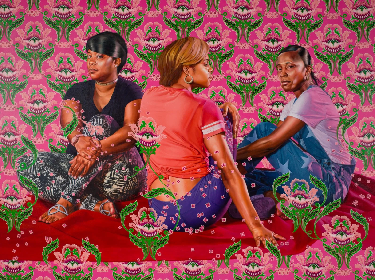 3 Girls in a Wood by Kehinde Wiley