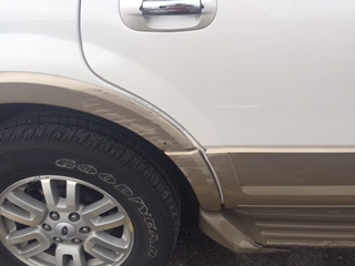 A reader's photo shows the damage a valet did.