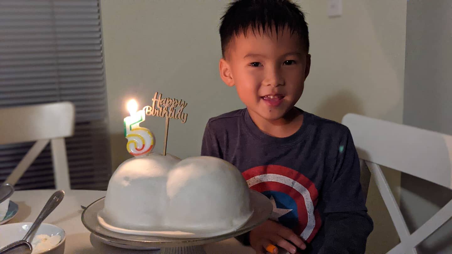 When your child asks for a butt butt cake for his 5th birthday....you answer back. #thiskid #turningfive #birthdaycake #yourwishismycommand  #pandemicbirthday  #bonnefete  #anniversaires #sweetcheeks