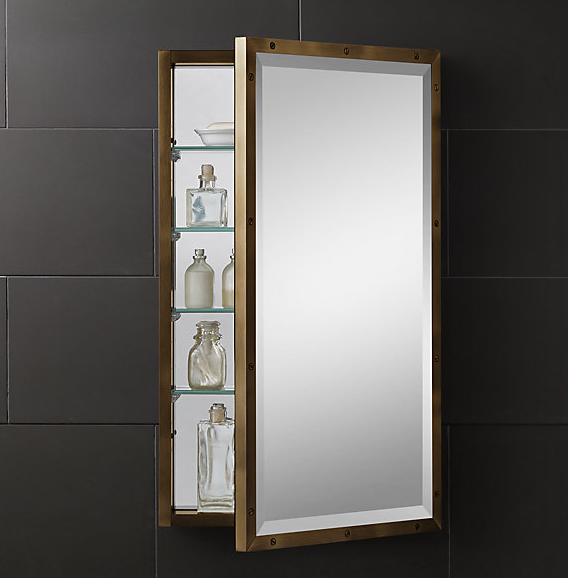 Riveted Medicine Cabinet Restoration Hardware