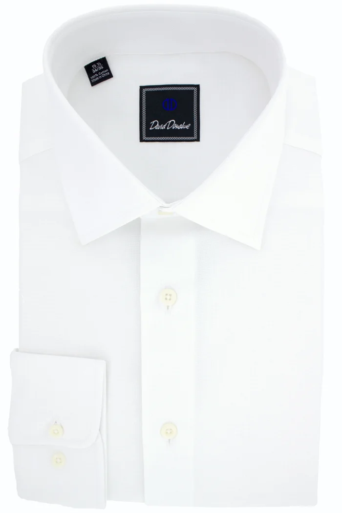 made to fit dress shirts Finamore Eduardo Traveller Twill Shirt White - 44 main image 0