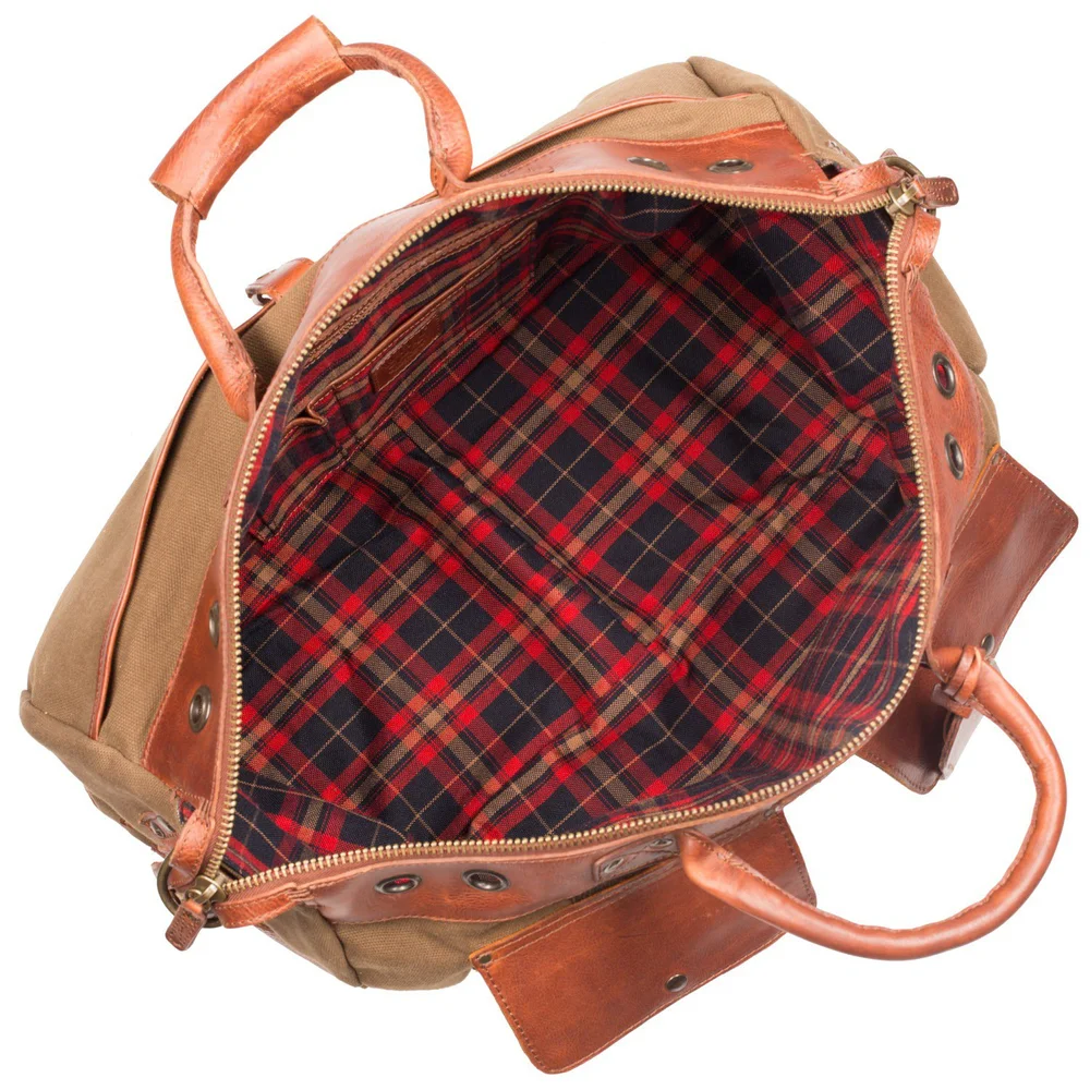 Will Leather Goods Canvas/ Leather Traveler Duffle  display picture 1