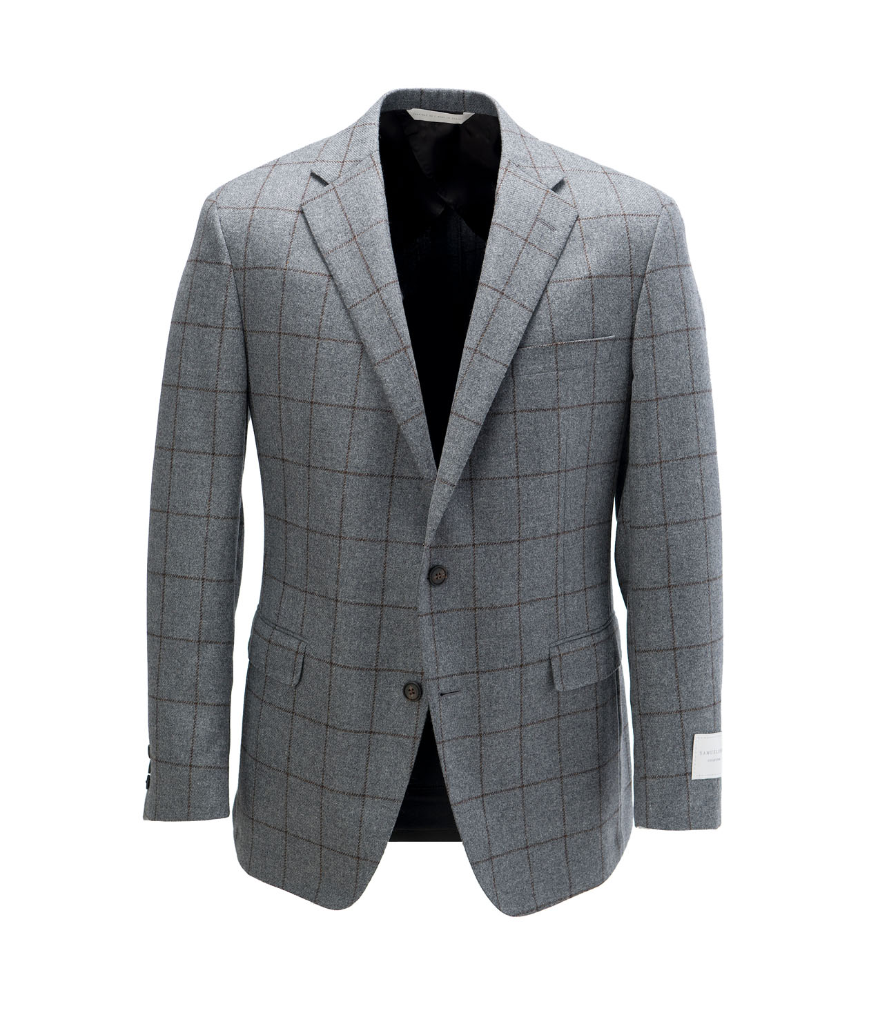 Samuelsohn Grey/ Brown Windowpane Sport Coat — Carriages Fine Clothier ...