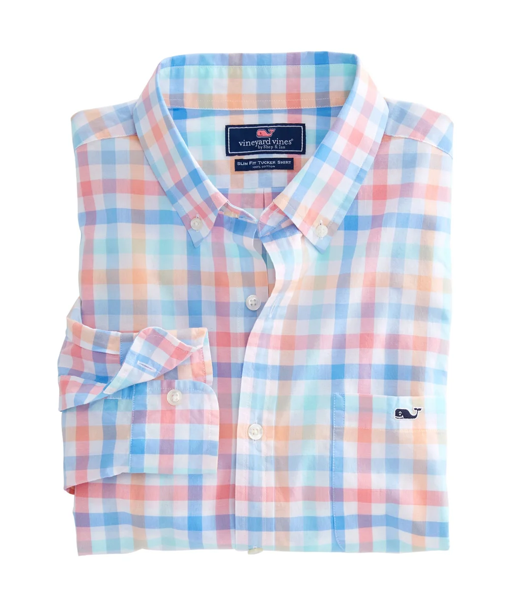 dress shirt whale logo Vineyard Vines Water Street Classic Whale Shirt- Starboard Green   Carriages Fine Clothier | Baton Rouge, LA