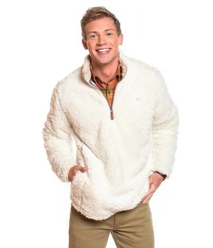 SOUTHERN SHIRT SHERPA PULLOVER W/ POCKETS- MARSHMELLOW — Carriages Fine  Clothier | Baton Rouge, LA | Men's Clothing
