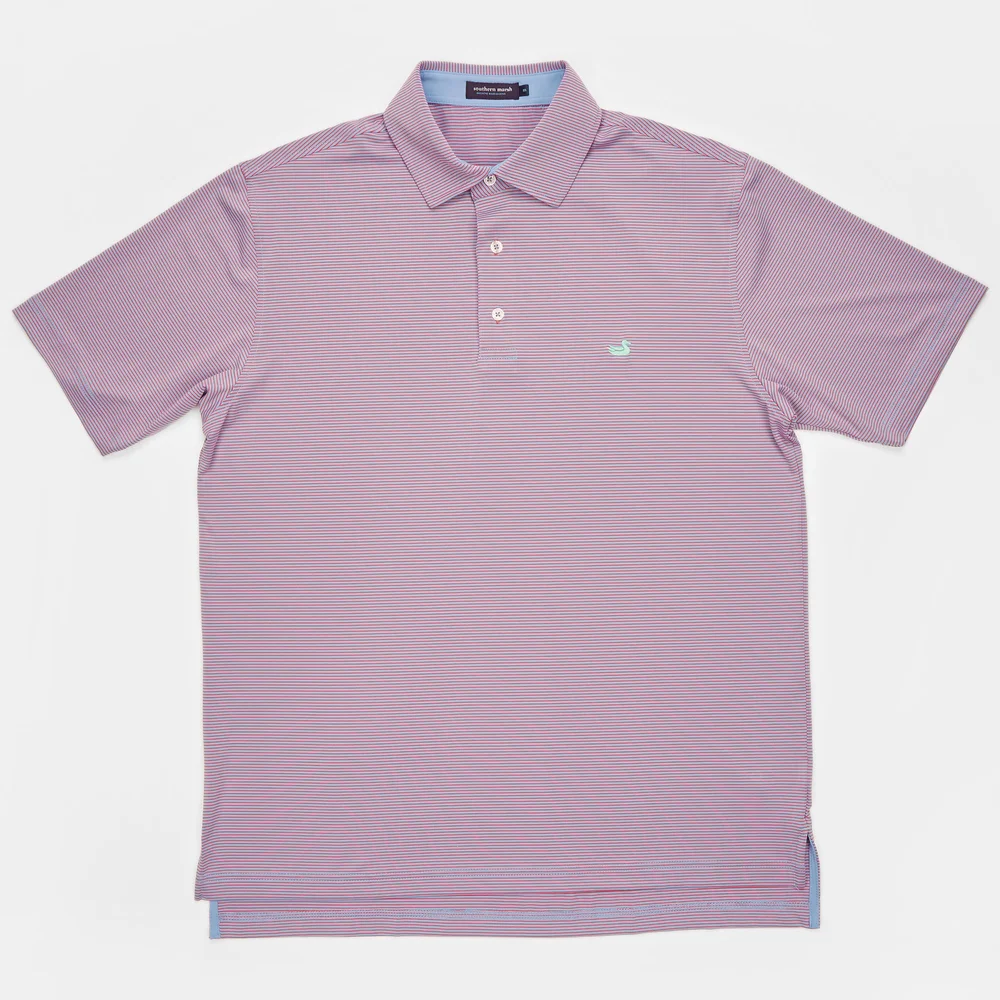 Southern Marsh Bermuda Performance Polo Johnson- French Blue