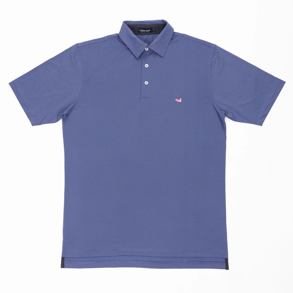 Southern Marsh Bermuda Performance Polo Johnson- Royal Blue
