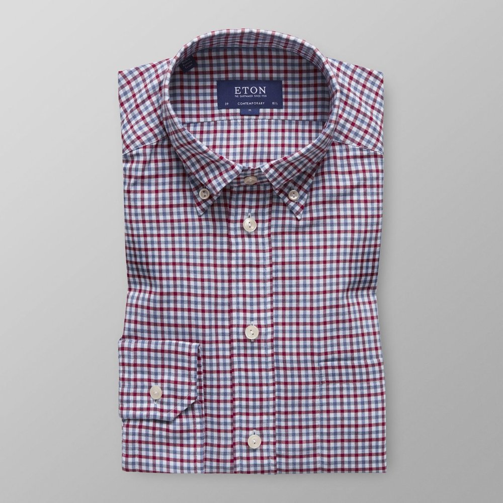 ETON Check Shirt -Red and Blue  Carriages Fine Clothier | Baton Rouge, LA  | Men's Clothing