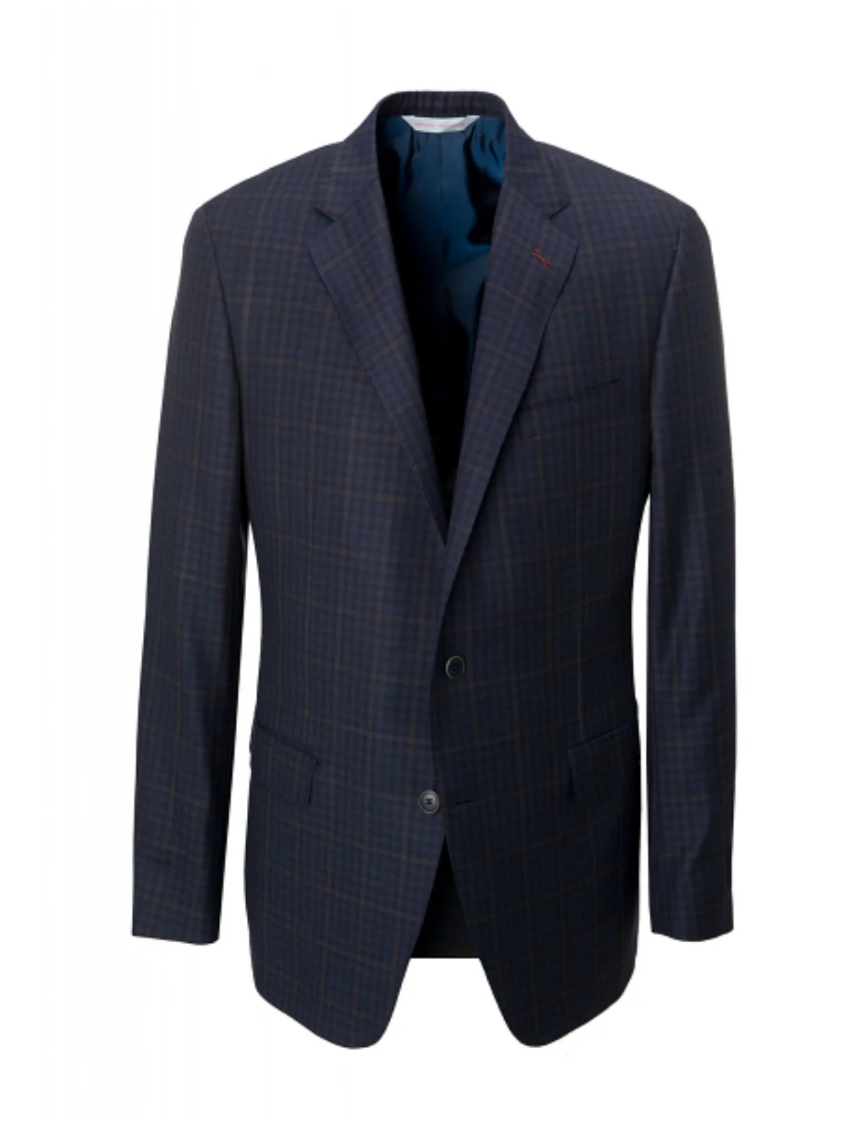 Jack Victor Sport Coat Tan & Navy Check — Carriages Fine Clothier