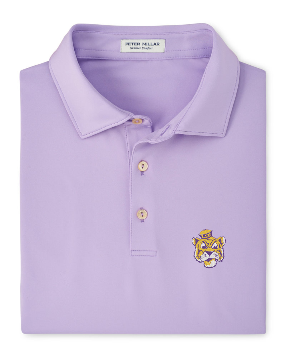PETER MILLAR SOLID LSU PERFORMANCE POLO 'SAILOR MIKE' - LAVENDER Carriages Fine Clothier | Baton Rouge, LA | Men's Clothing PETER MILLAR SOLID LSU PERFORMANCE POLO 'SAILOR MIKE' - LAVENDER Carriages Fine Clothier | Baton Rouge, LA | Men's Clothing