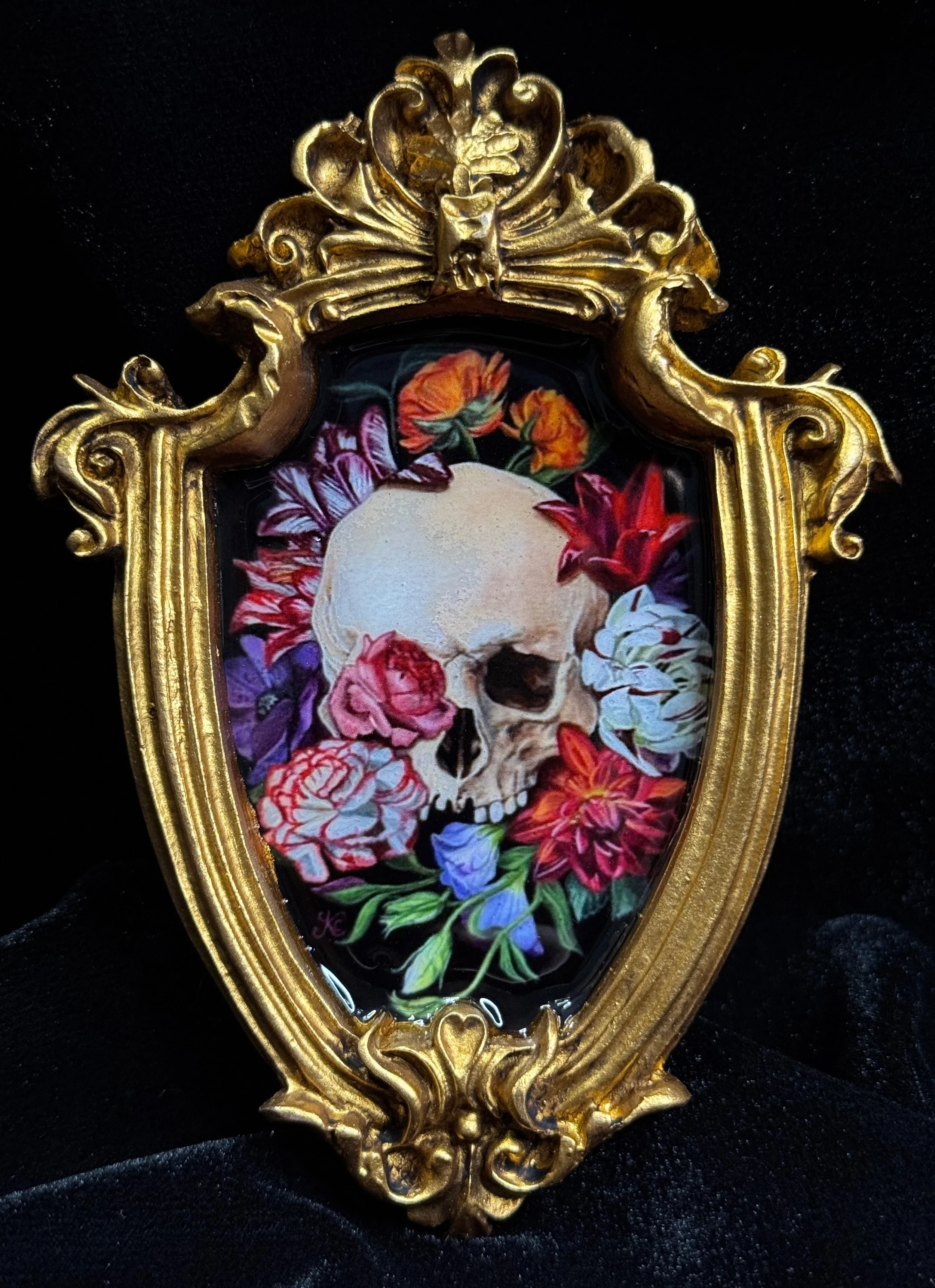Medium Magnet Floral Skull 1.jpg