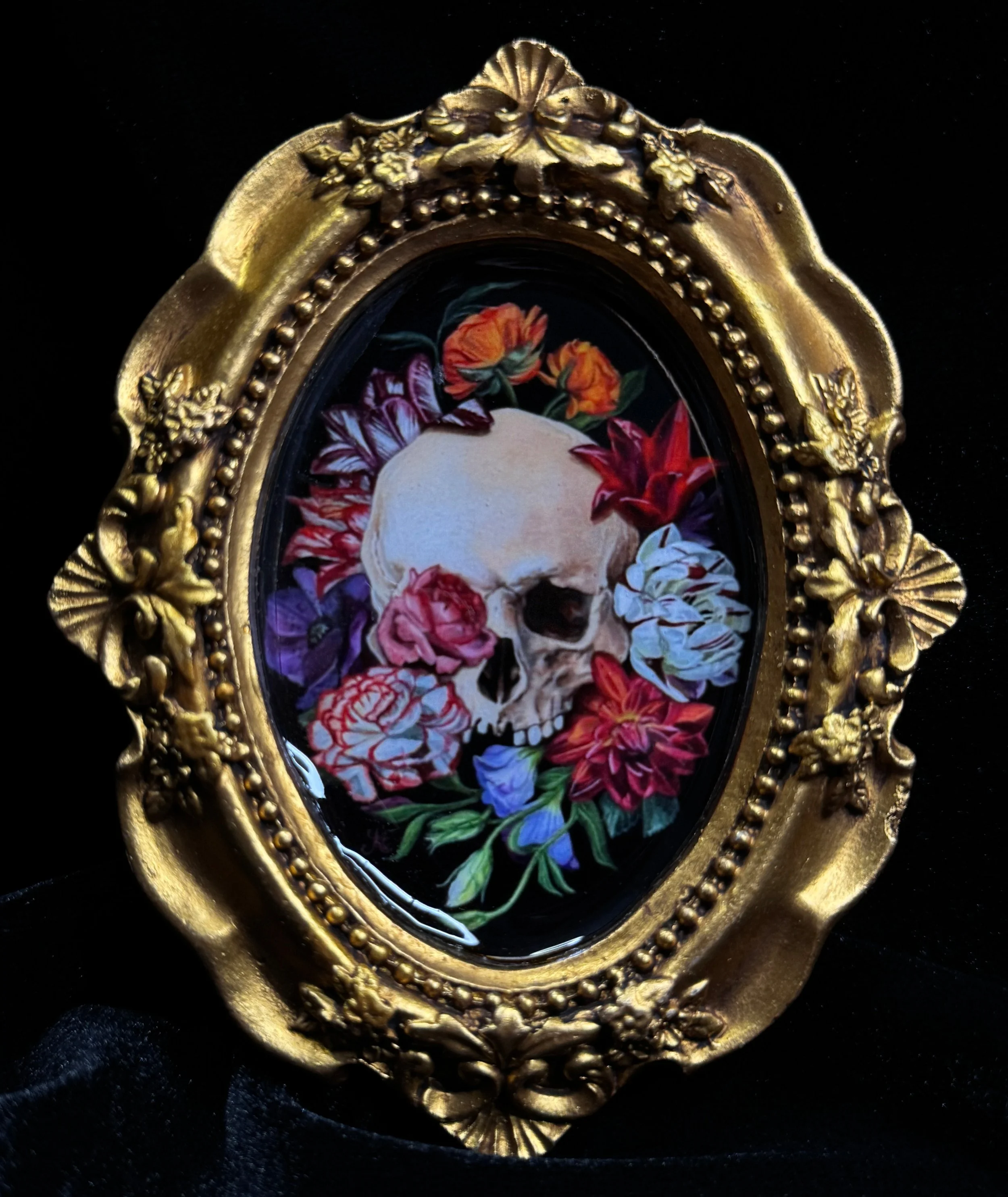 Large Magnet Floral Skull 1.jpg