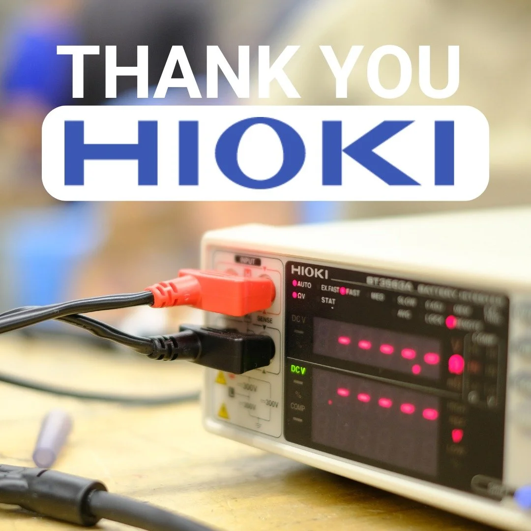 Huge thank you to Hioki for their incredible generosity! They provided us with the cutting-edge Hioki BT3563 Battery HiTester that allows us to precisely analyze and optimize our battery packs, ensuring the safety and performance of our electrical sy