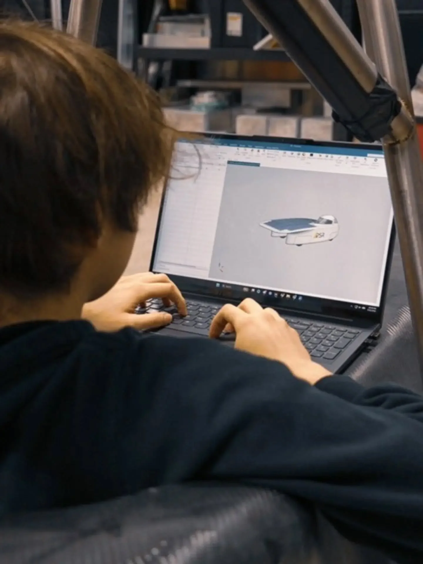 After our fairing door exchange with @eclipsesolarcar_ets nearly two years ago, we have successfully reverse-engineered the entirety of &Eacute;clipse 11. We are looking forward to some mario kart with them at FSGP 2026 this summer.

Model Name: Espi