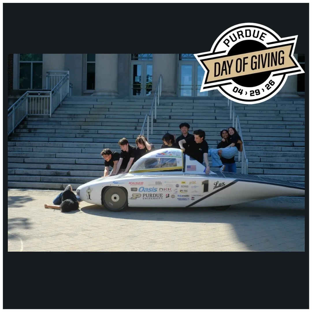 At Purdue Solar Racing we are participating in #PurdueDayOfGiving by showing our creativity with our &ldquo;Best Photo&rdquo; at 11 am!
Thank you to any who donate at 10 pm tonight!
#purduedayofgiving