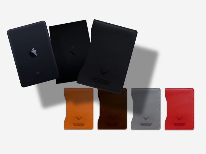 Welcome kit leather sleeve, book, ipad, and sleeve color options to match your purchased vehicle.