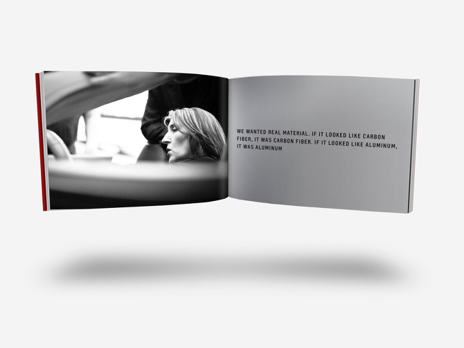 Example welcome kit spread with designer image and quote.