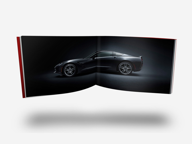 Example welcome kit spread with vehicle profile photography.