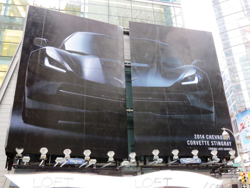 Times Square billboard vehicle panels.