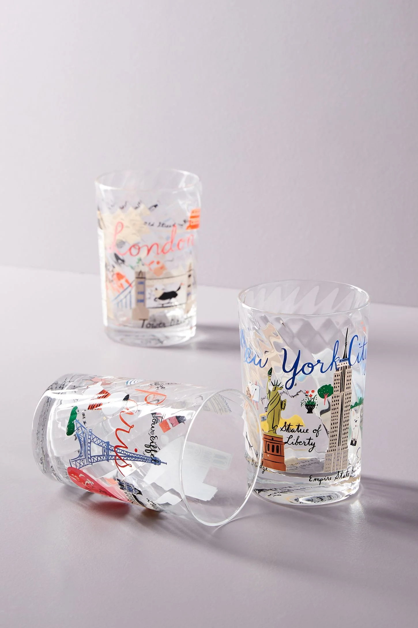 Anthropologie Skyline Juice Glasses — Libby VanderPloeg