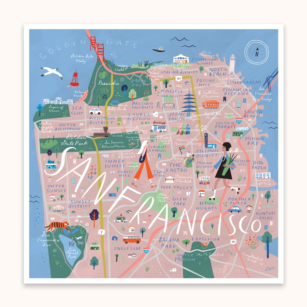 A Map Of San Francisco San Francisco Map β Libby Vanderploeg A Map Of San Francisco San Francisco Map β Libby Vanderploeg