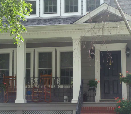 Dentil Molding with Raised Panel Columns