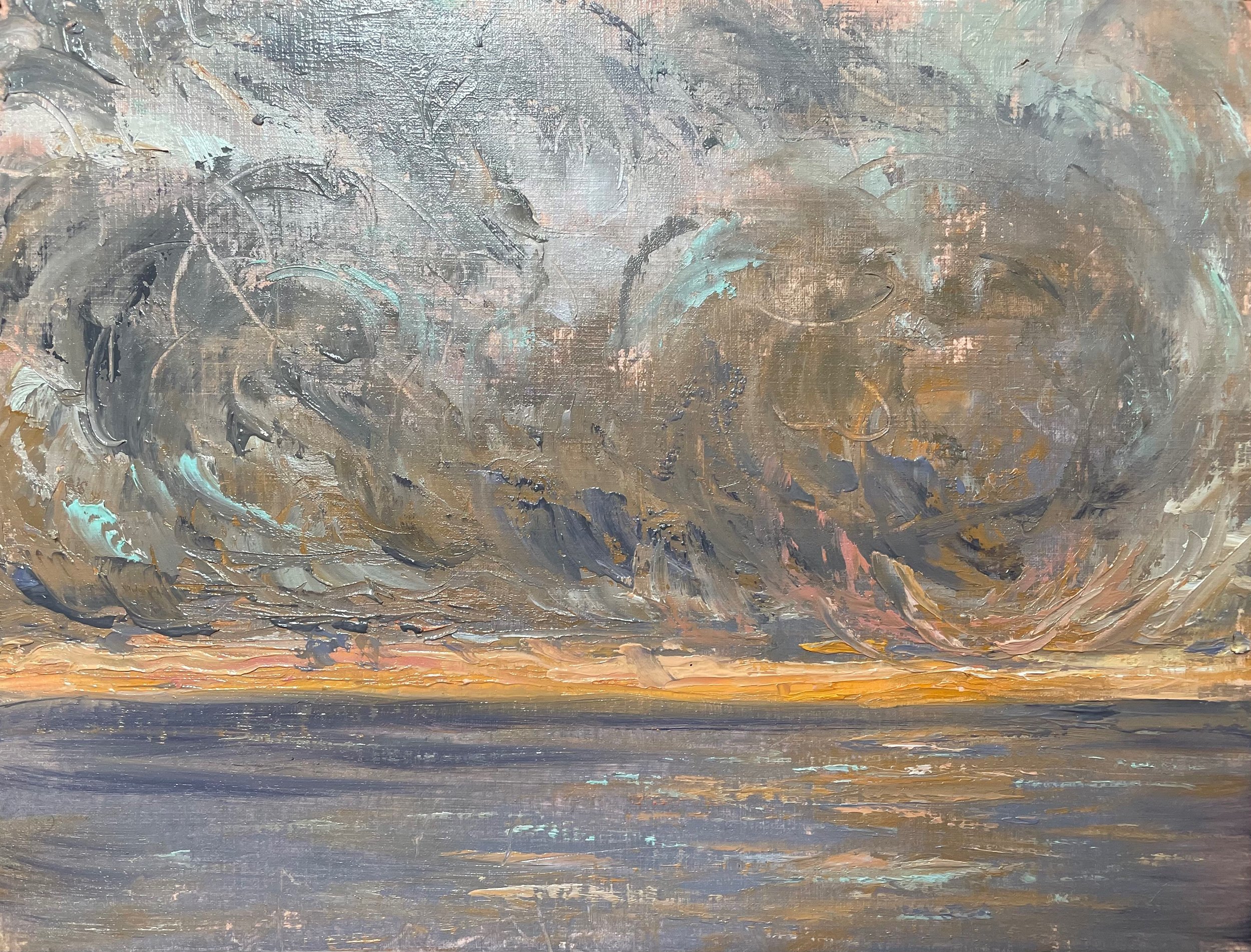 21-02-16    1 of 2  Two quick oil sketches of the sunset    Oil on Gesso Paper     9 x 12 inches.jpg