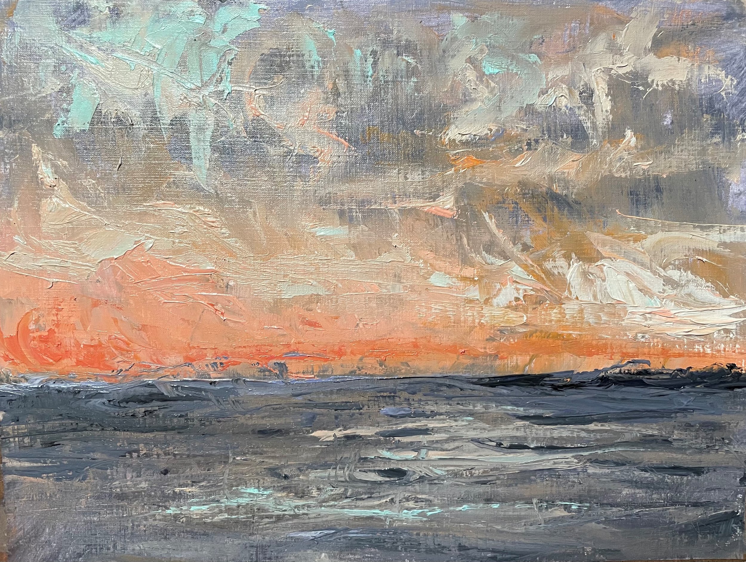 21-02-16   2 of 2   Two quick oil sketches of the sunset    Oil on Gesso Paper     9 x 12 inches.jpg