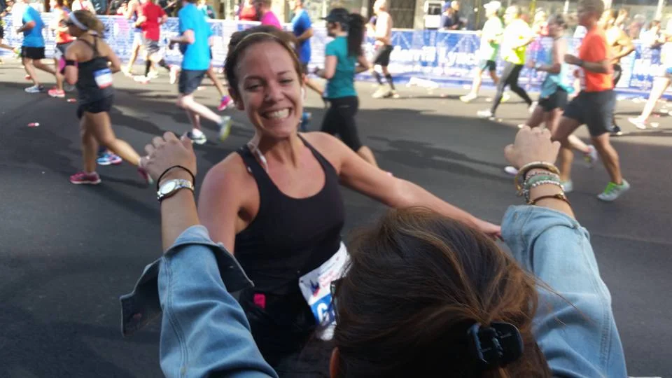 Emily Ruff: serene at mile 16.5