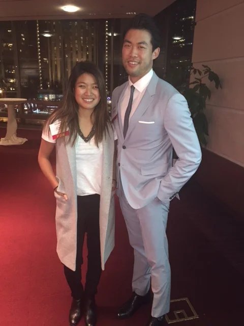 Retail and Luxury Group Co-chairs Anna Pon '17 and Patrick Yan 16' looking stylish at the 1st Annual Fashion Forward Conference 