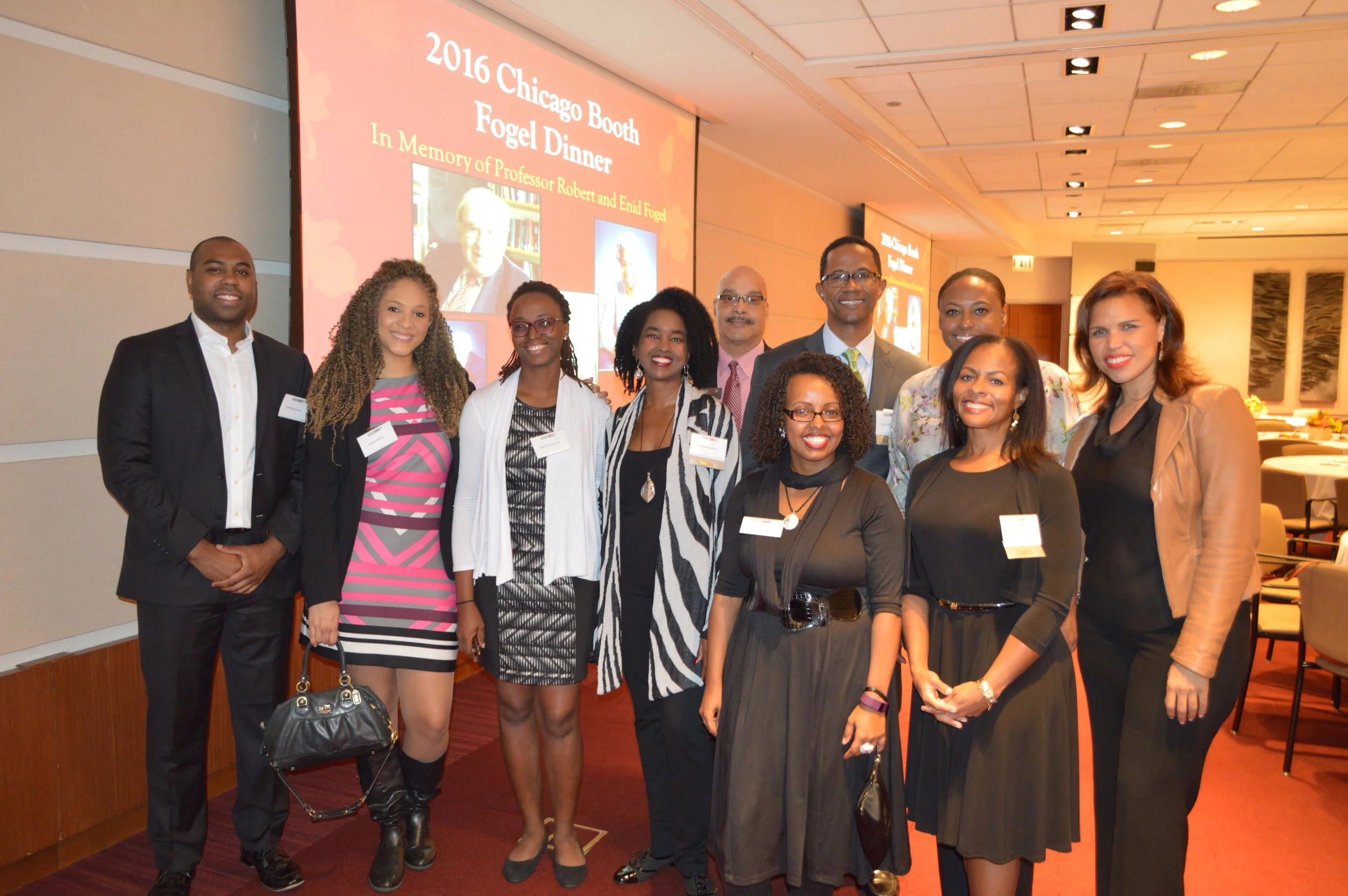 Booth alum and current students came together for a night of celebrating diversity and inclusion during the Fogel Dinner 