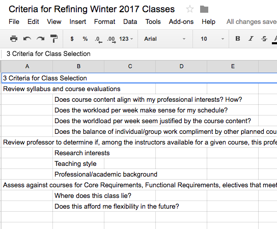 Excel tracking docs can be key in staying organized