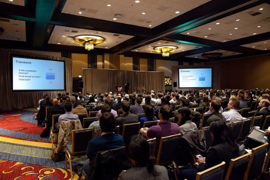Attendees of the summit almost completely filled Marriott’s large conference room