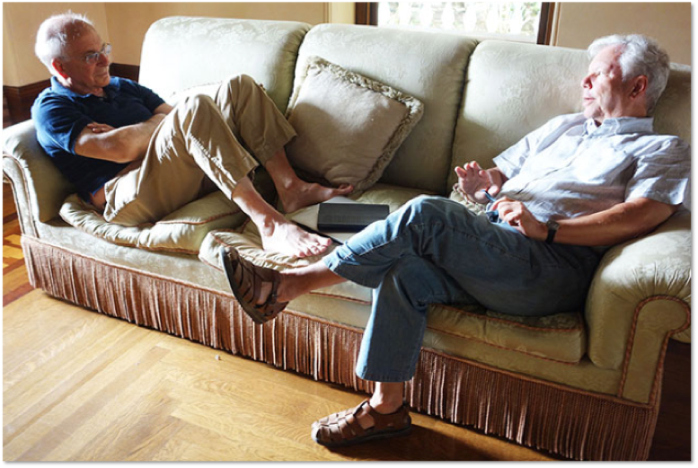 Thaler pictured with long-time friend and fellow Nobel prize winner, Daniel Kahneman. When asked to describe Thaler in an interview (again with Roger Lowenstein), Kahneman replied, “The best thing about Thaler, what really makes him special, is that he is lazy,” to which he meant Thaler only works on projects that are intriguing enough to warrant effort. Thaler later reiterated this quote in the his book Misbehaving: The Making of Behavioral Economics . Source: www.edge.org