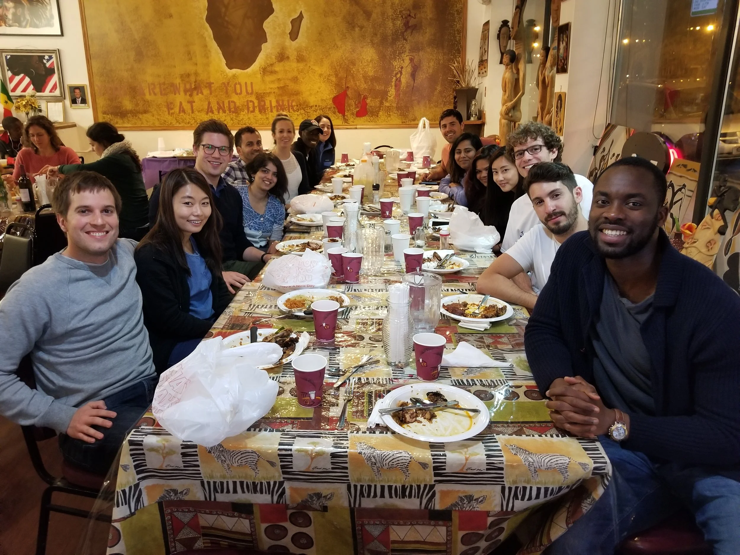 Booth students gather at the Yassa African Restaurant to enjoy delicious Senegalese food on a rare and exciting journey out of the Loop.