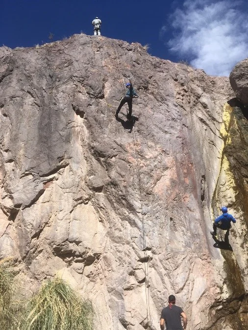 Rappelling up a cliff next to a waterfall was no sweat for Kenta and Rei, who managed physical activity after the epicurean delights of Argentina’s steak and red wine