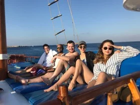 Embracing our journey aboard a pirate ship