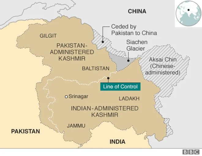 The disputed territory of Kashmir