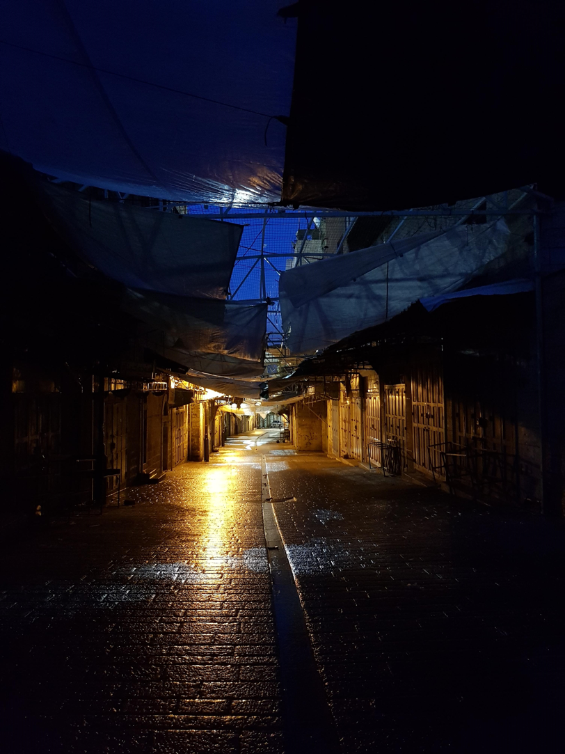Deserted streets in Hebron