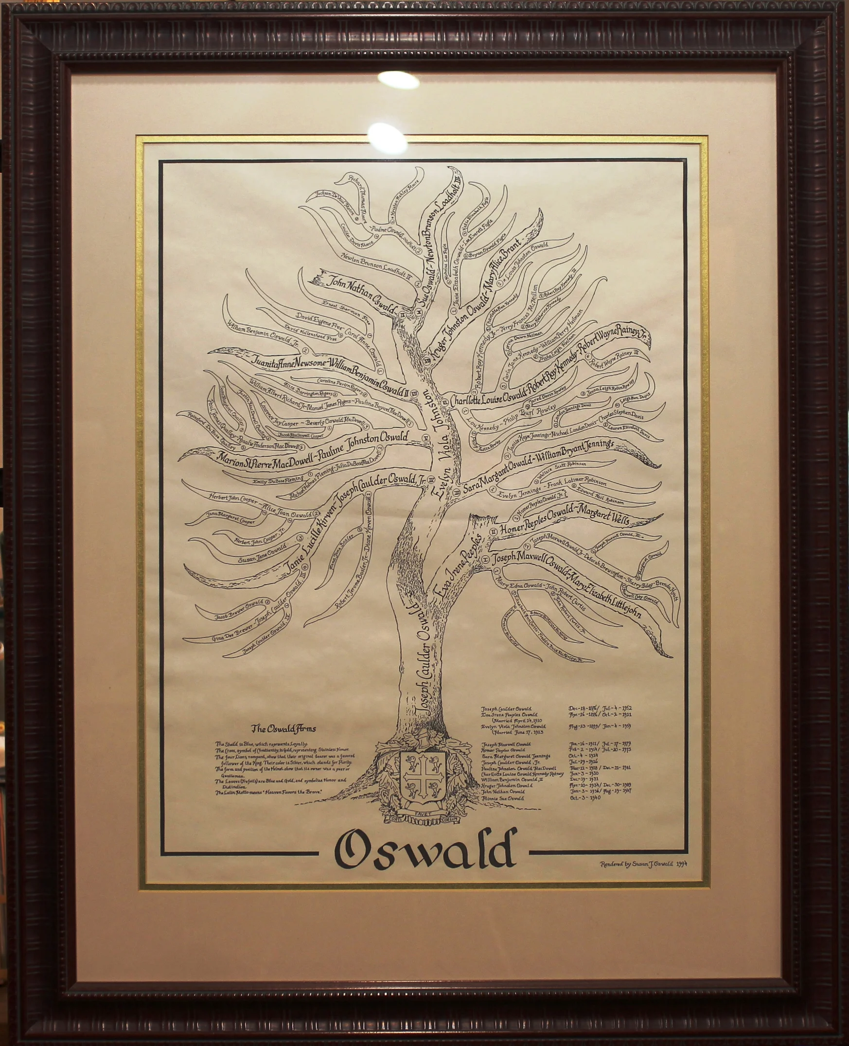 JCOswald Family Tree (24x18), Ink on Paper